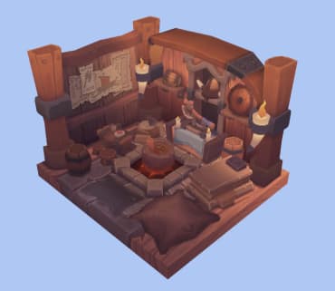 Vulkan interior scene