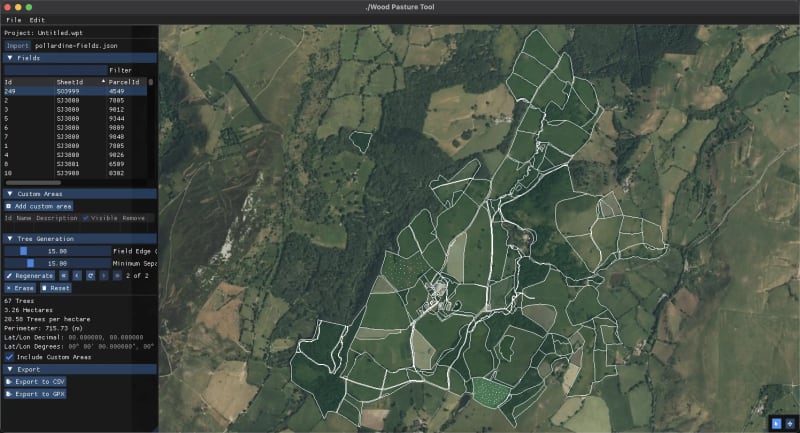 Wood Pasture Tool screenshot