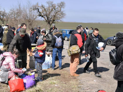 Беженцы из Украины продолжают массово покидать территорию боевых действий.