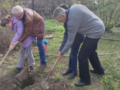 В Таганроге особенные дети высадили рябины и сосны