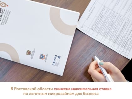 В Ростовской области третий раз с начала лета снижены ставки по льготным микрозаймам для бизнеса