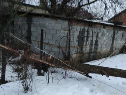 В Сальске ветер свалил дерево на трубу газопровода