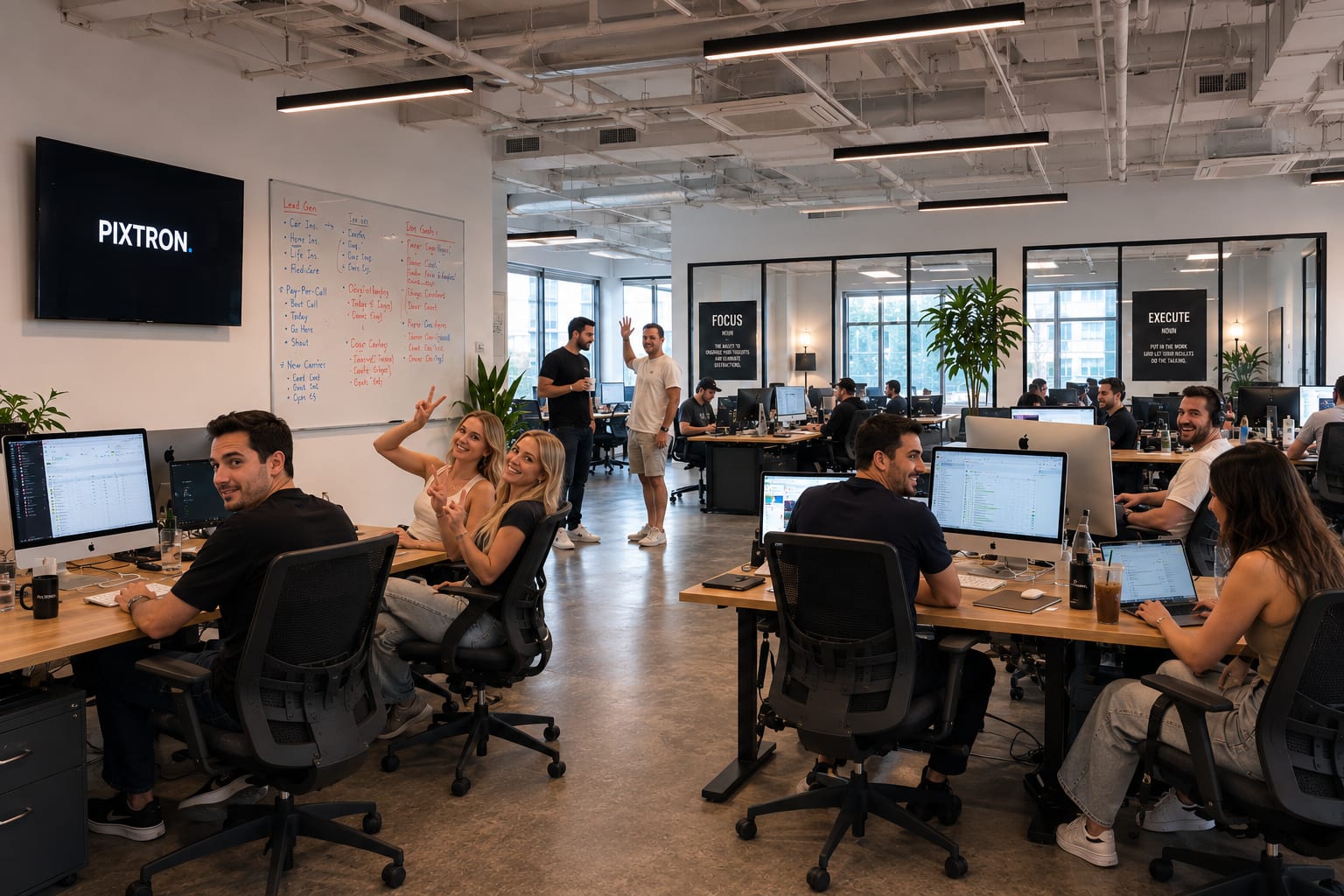 Pixtron team in the Las Vegas office