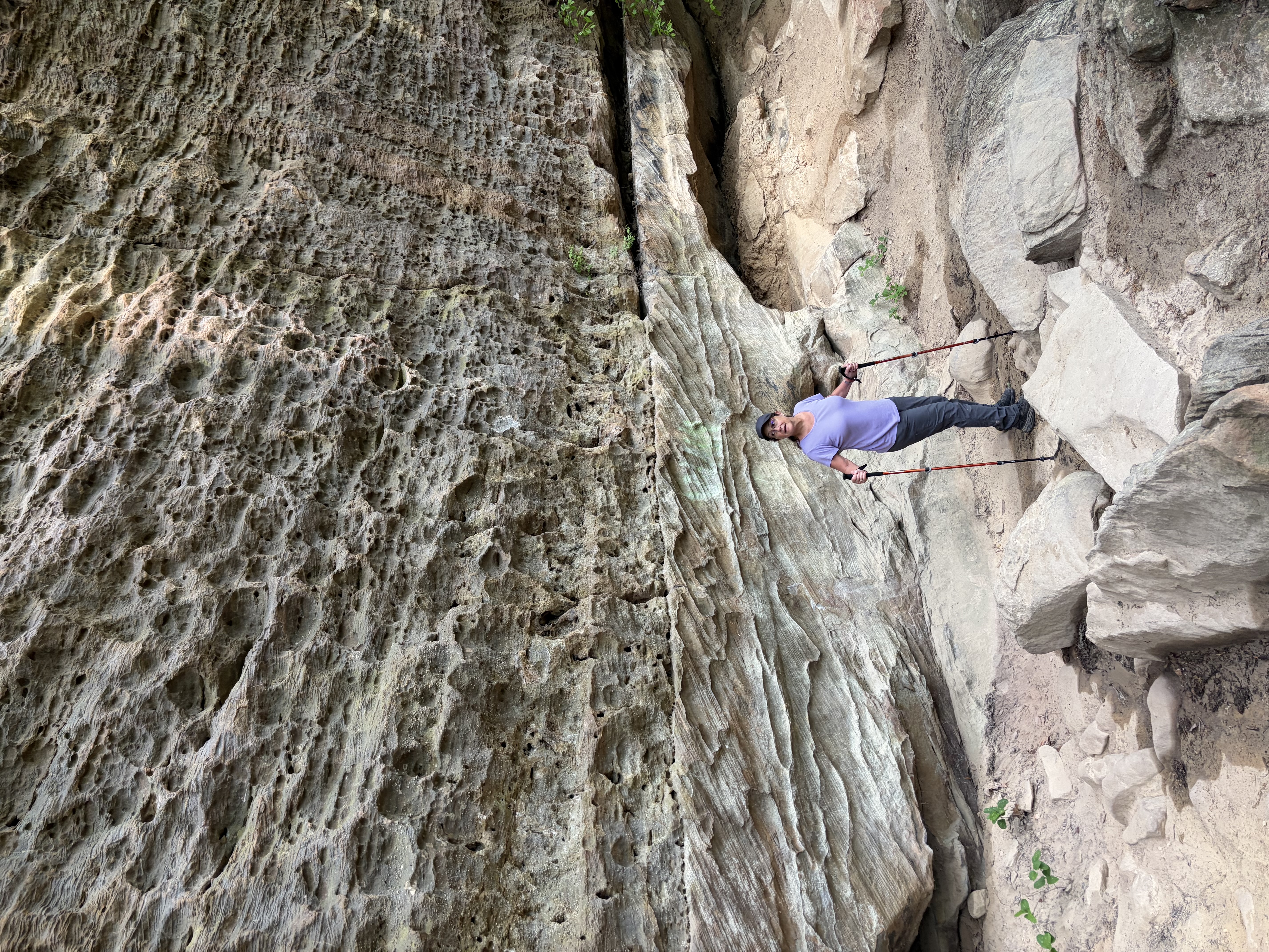 Catherine on Rock Garden Trail to Natural Bridge, Red River Gorge.