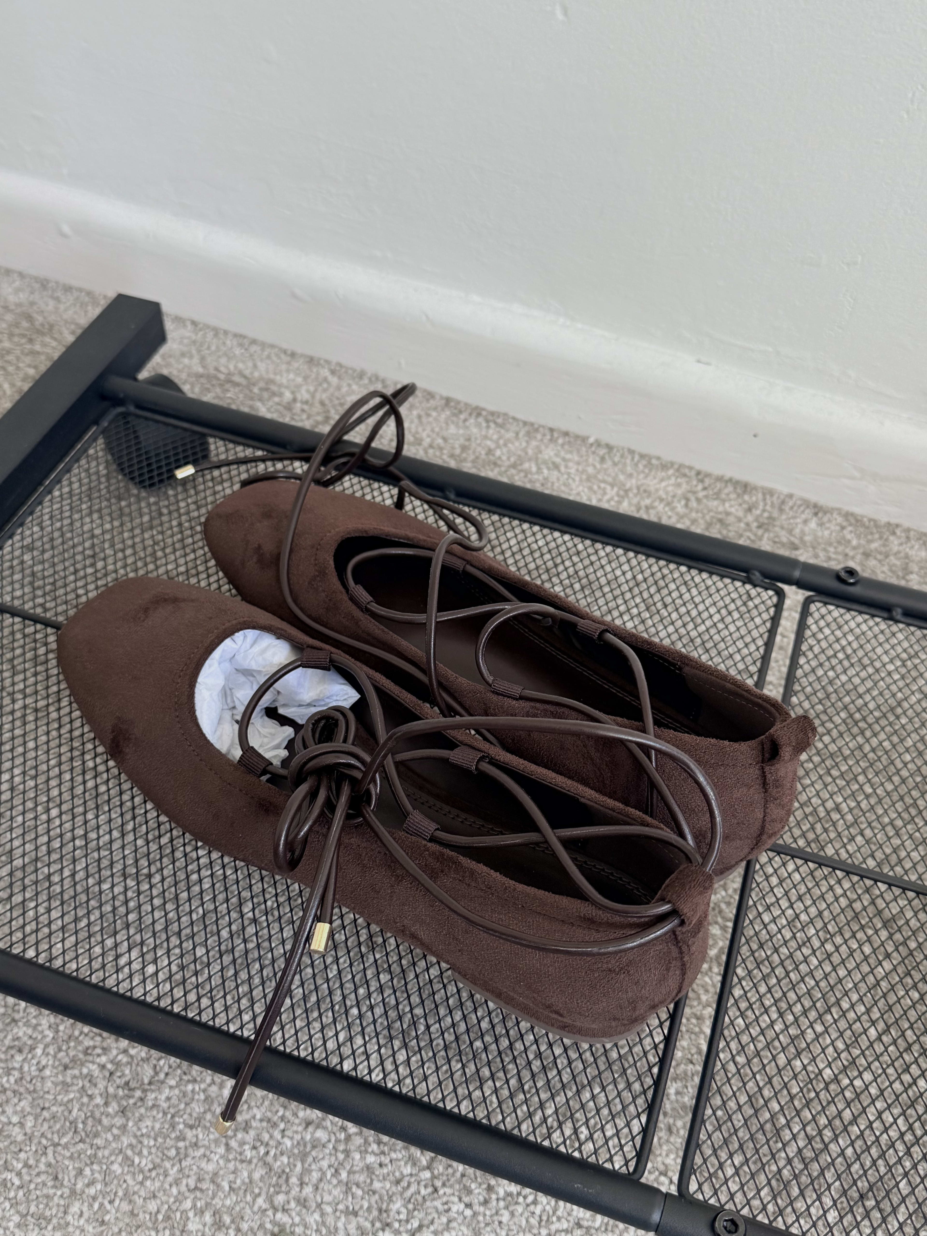 Suede Ballet Flats