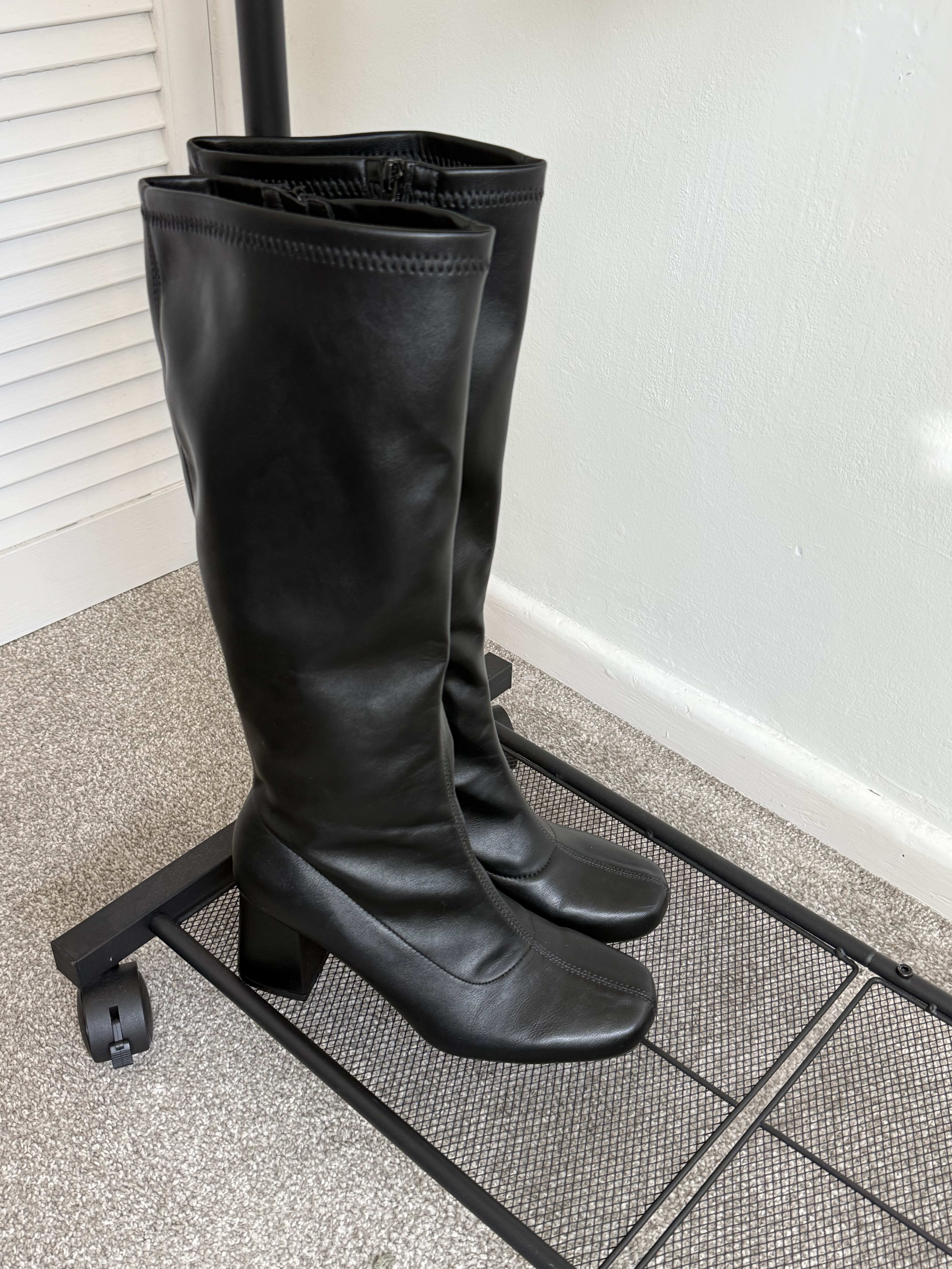 Black Square Heels