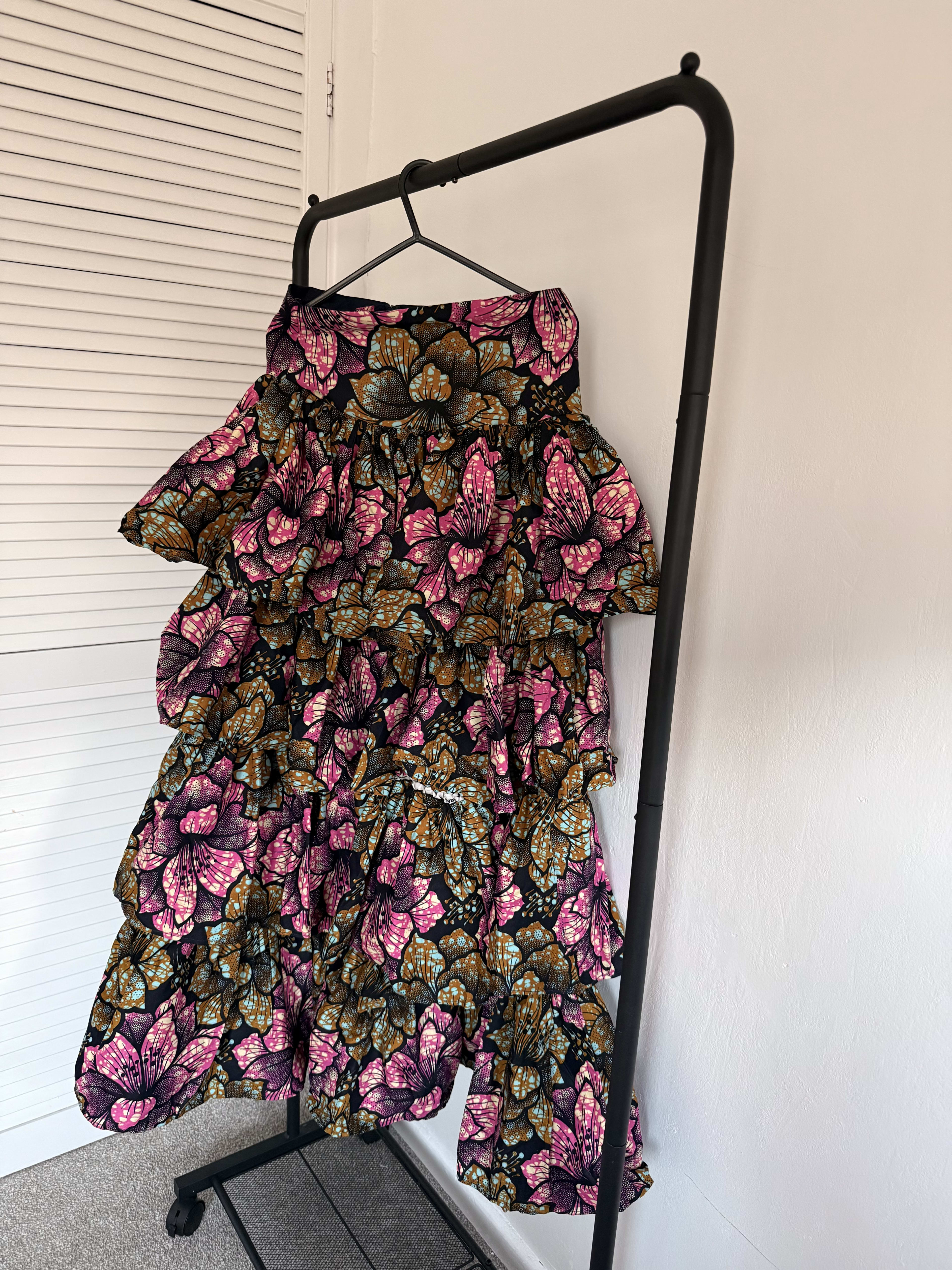 Ankara two piece (pink)