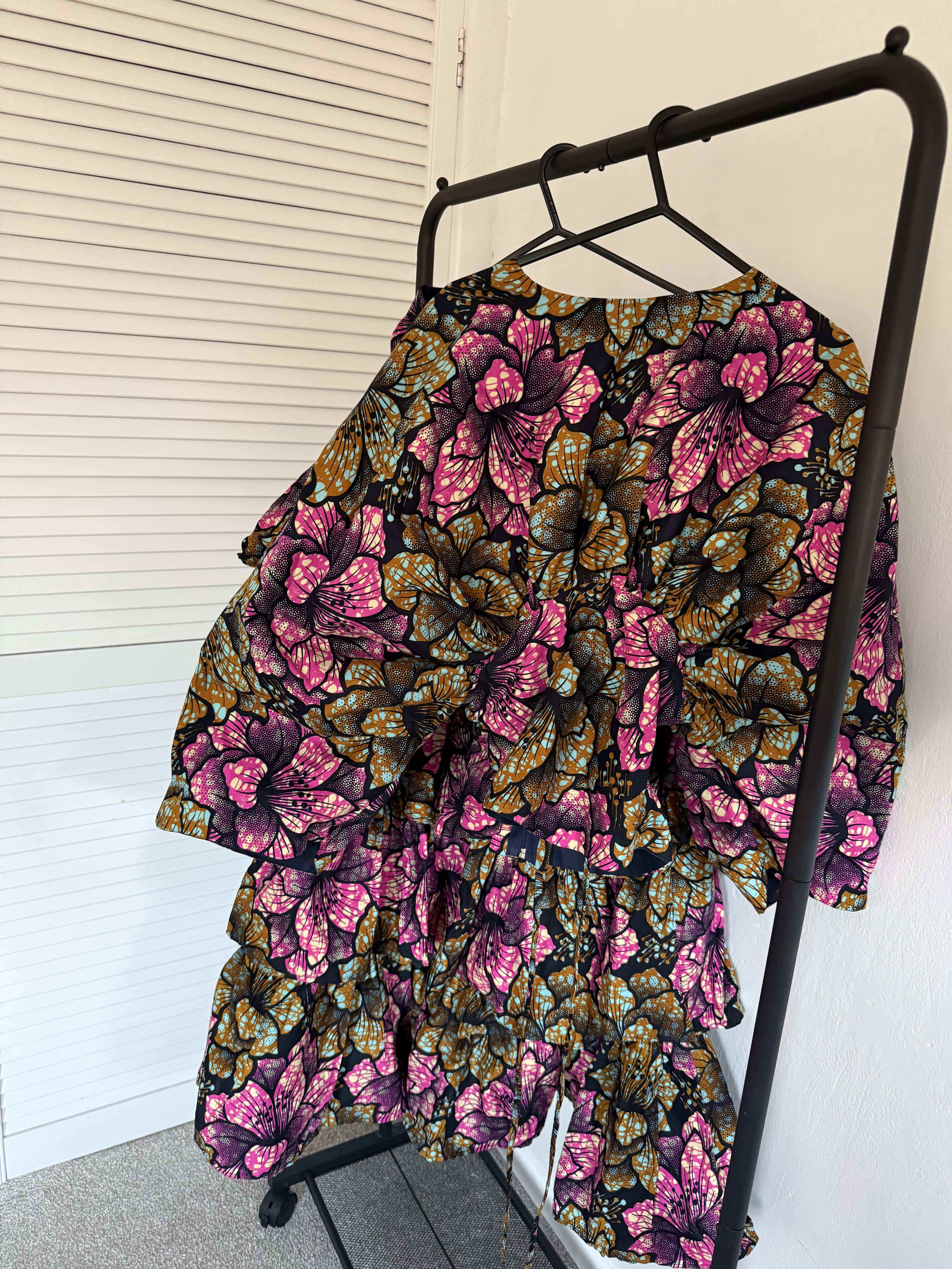 Ankara two piece (pink)