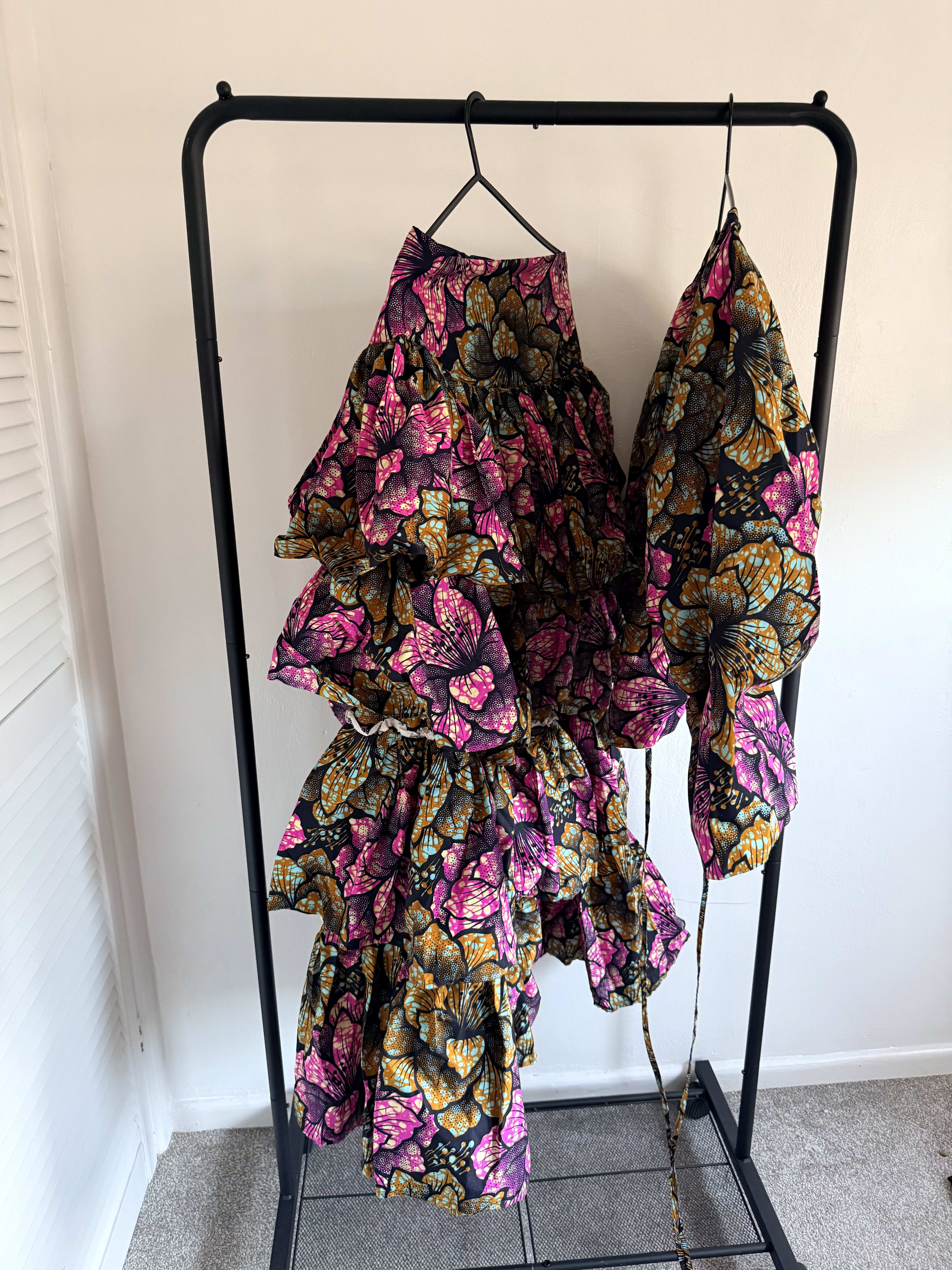 Ankara two piece (pink)