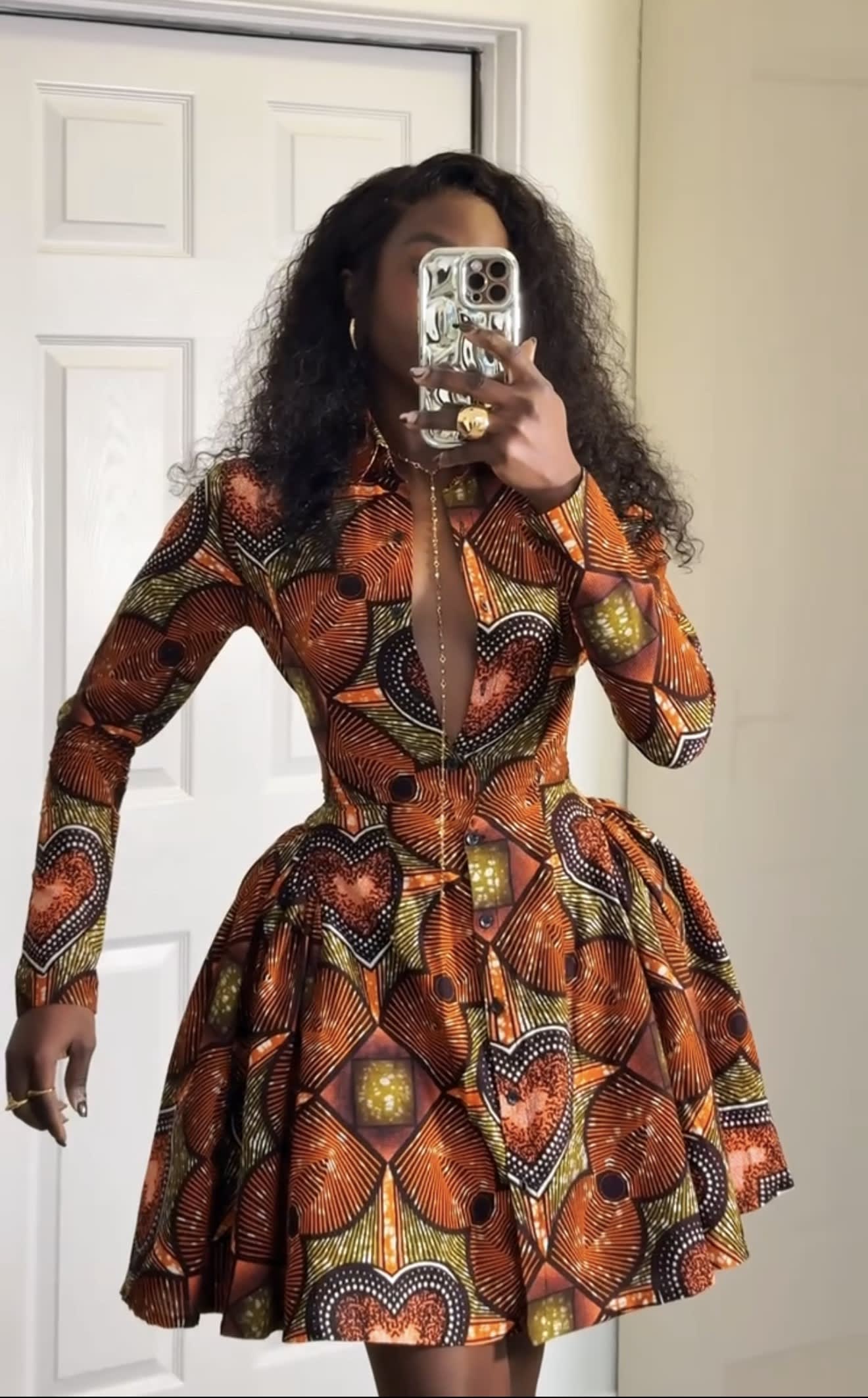 Ankara flare dress