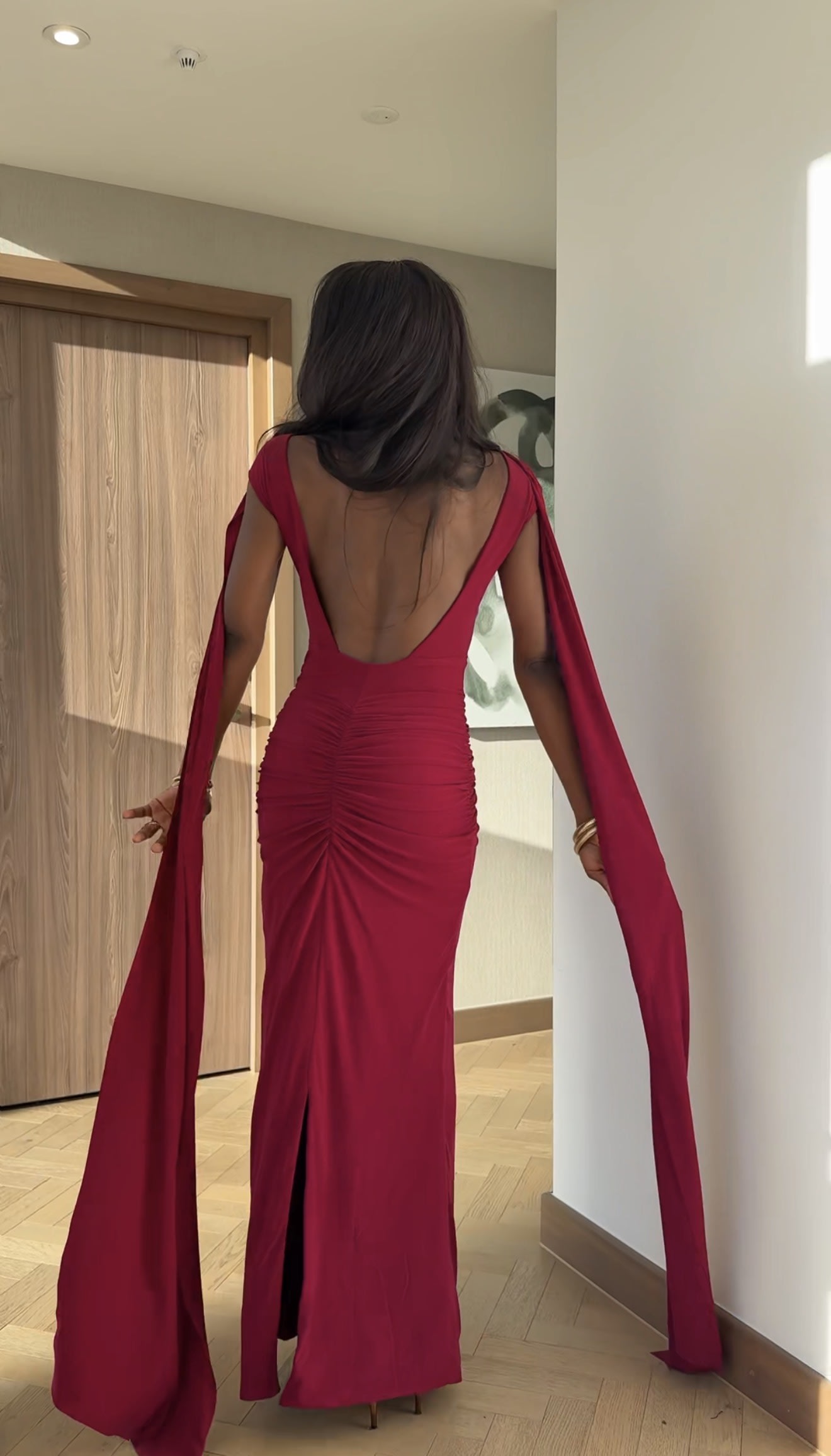 Red Backless Dress