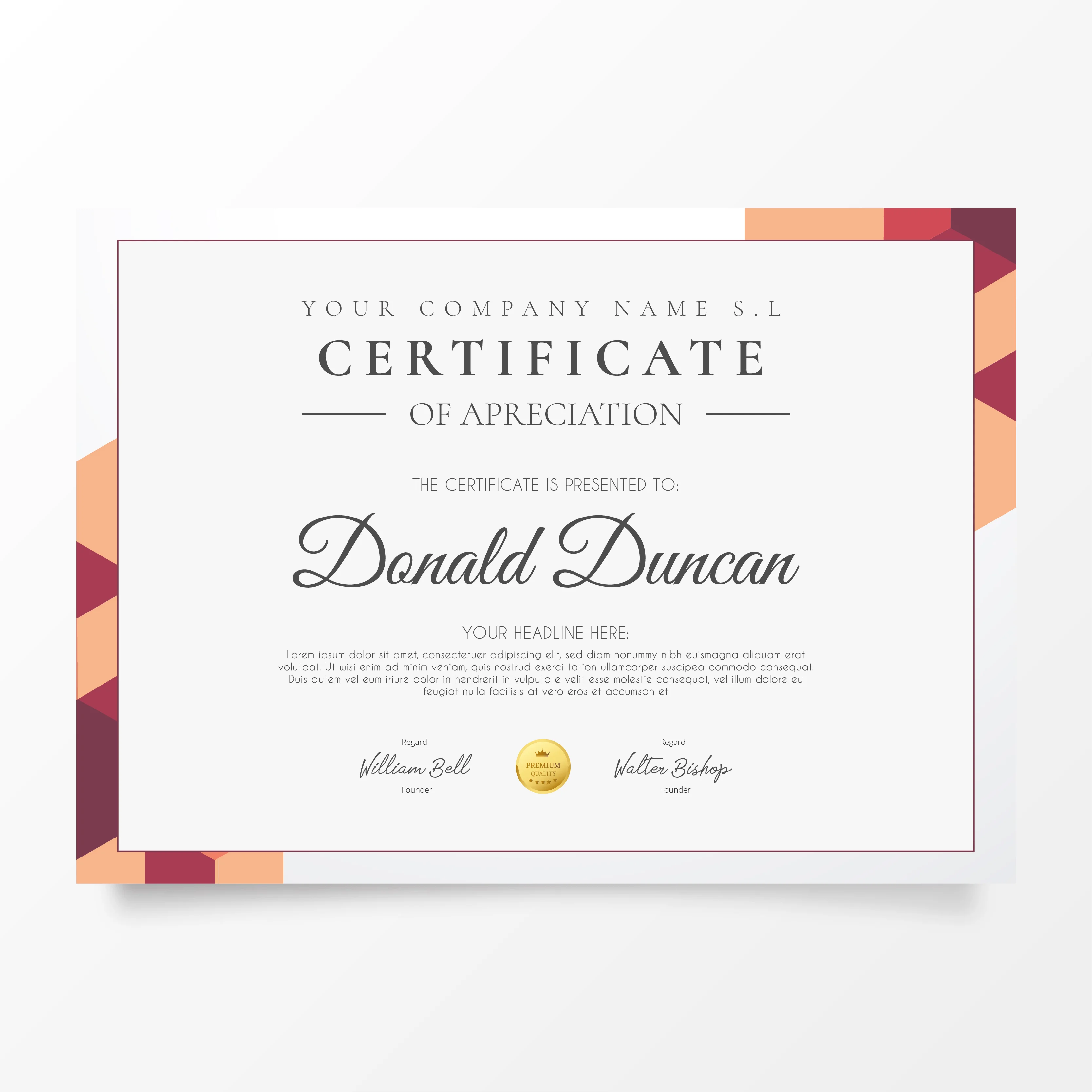 Certificates