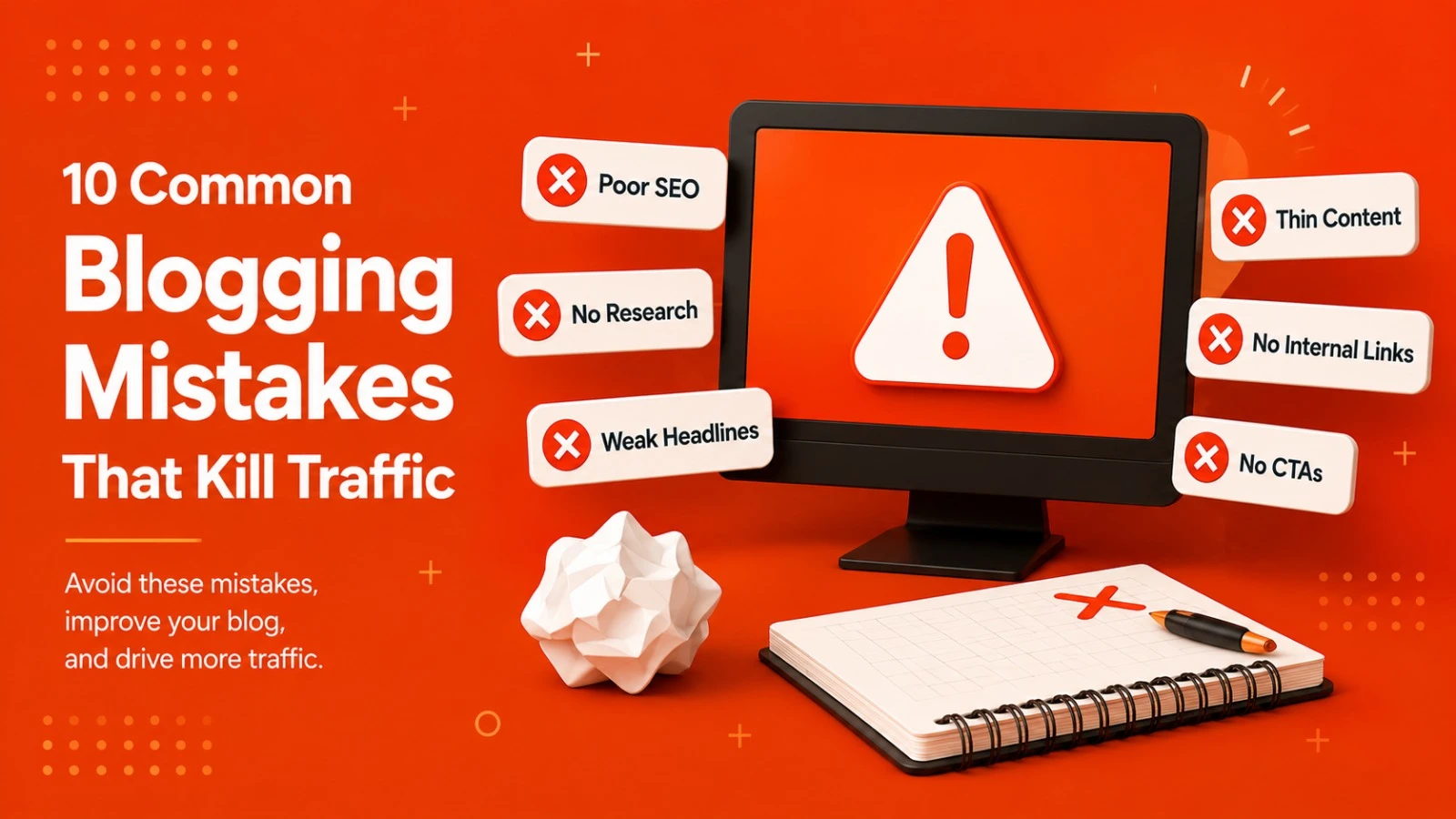 10 Common Blogging Mistakes That Kill Traffic