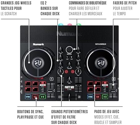 Vue 5 de Numark Party Mix Live