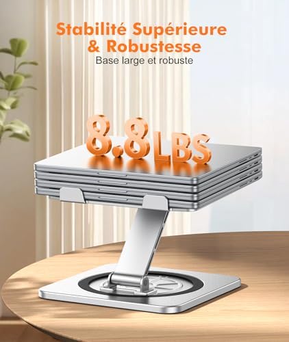 Vue 3 de Support Ordinateur Portable Rotation