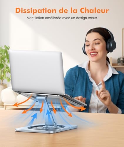 Vue 6 de Support Ordinateur Portable Rotation