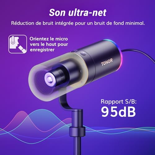Vue 4 de Tonor Usbxlr Gaming Micro