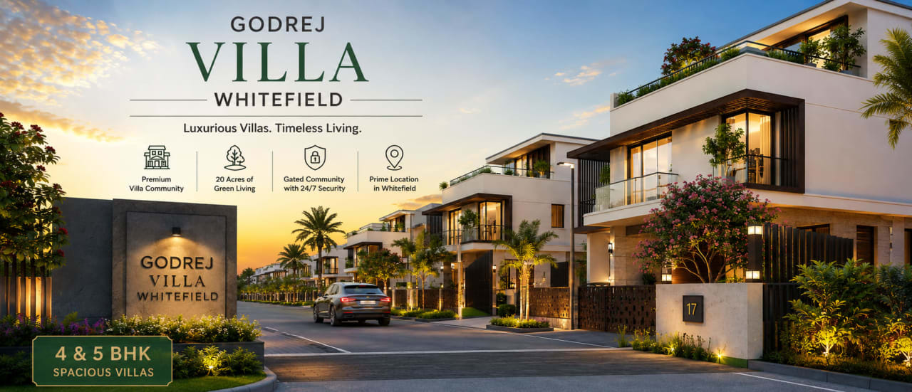 Godrej Villa Whitefield | Premium 4 & 5 BHK Homes in East Bangalore elevation image
