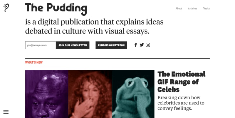 Screenshot The Pudding