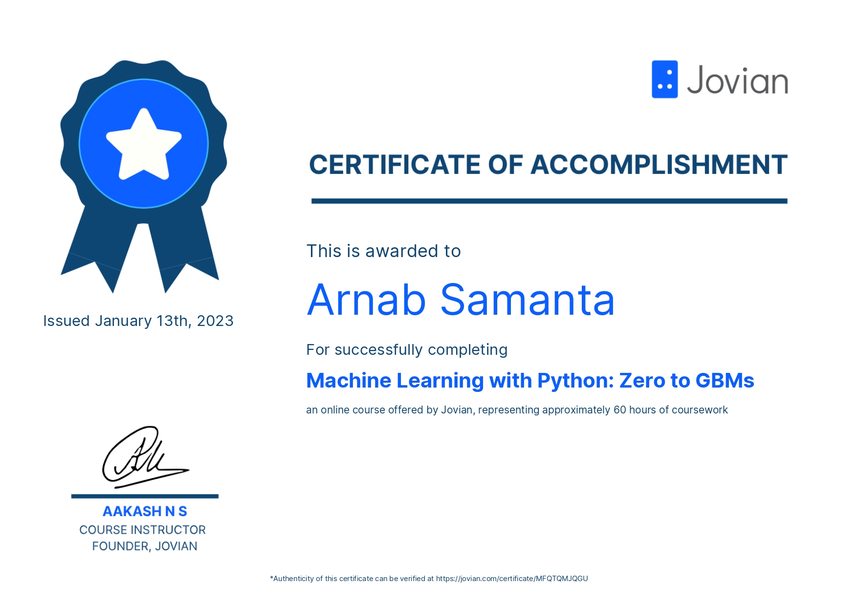 Machine Learning with Python :Zero to GBMS