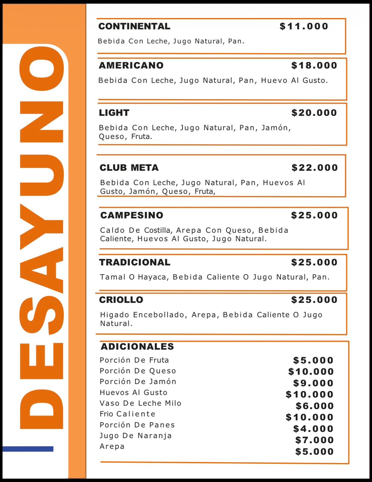 Menú 1