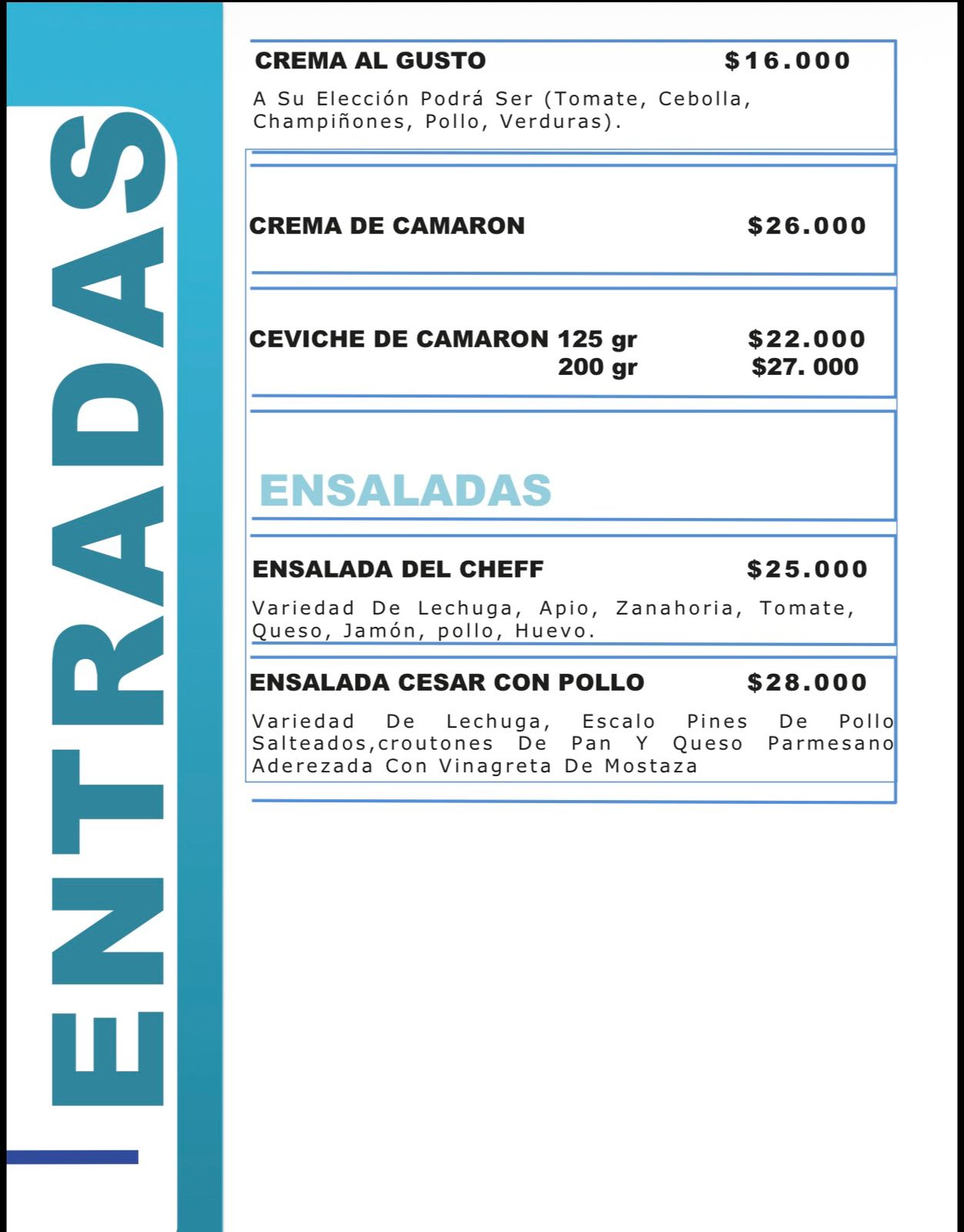 Menú 2