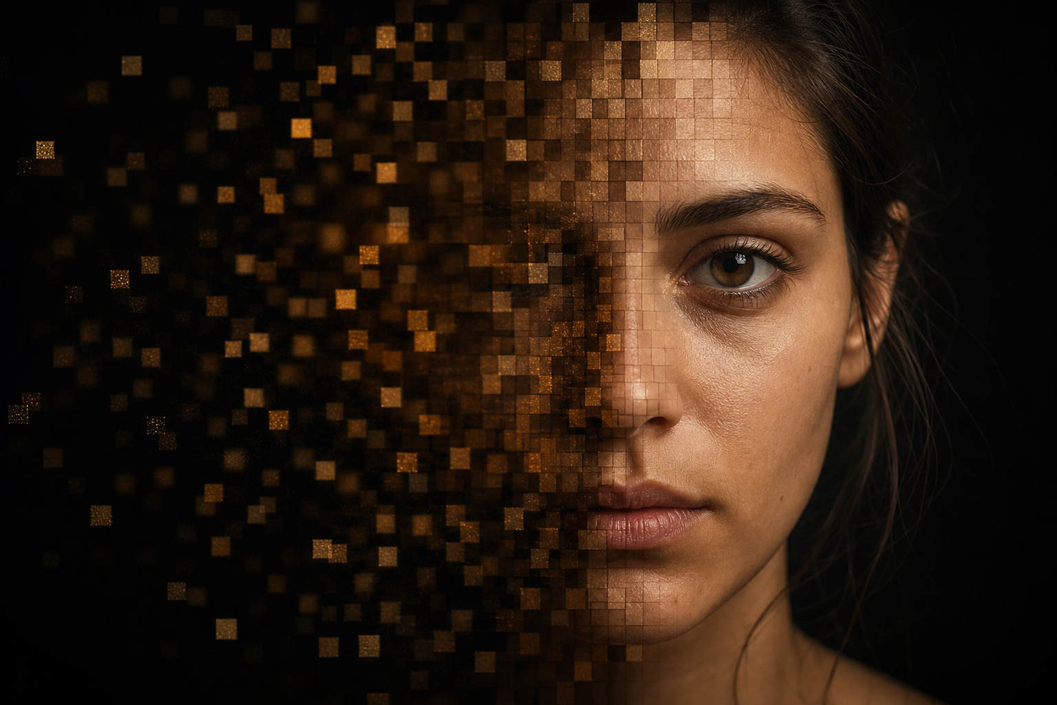 Un rostro pixelado que se recompone hasta ser reconocible: la reidentificación a partir del relato.