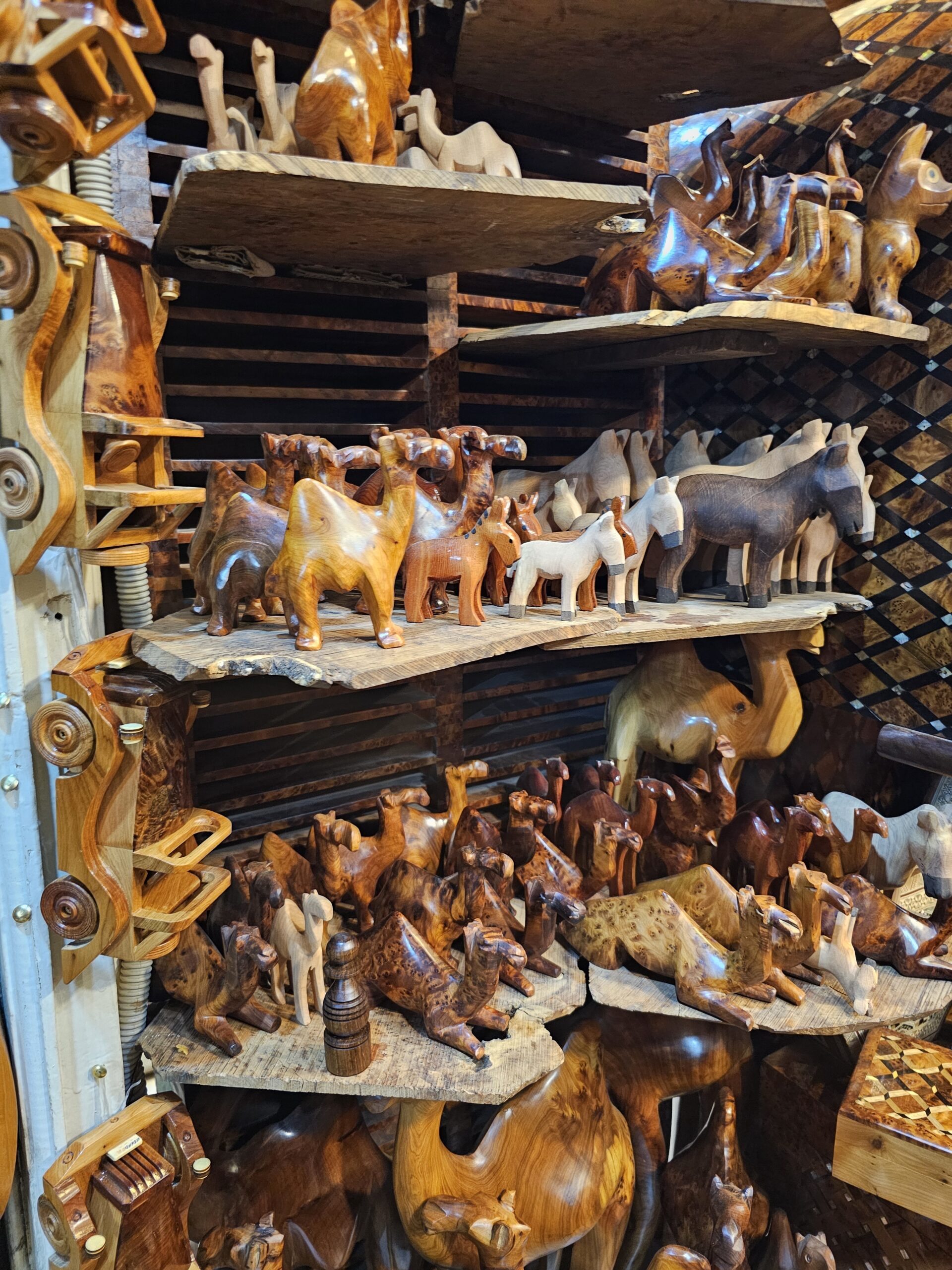 Artisanal Woodcraft at the Jemma el-Fnaa market