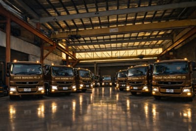 Avenue Engineering vehicles in depot