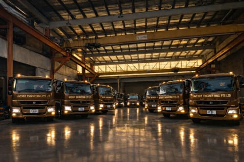 Avenue Engineering vehicles in depot