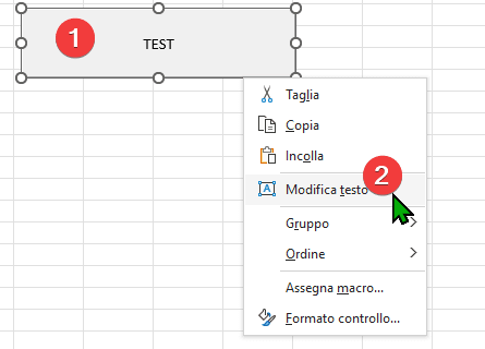 modifica testo pulsante