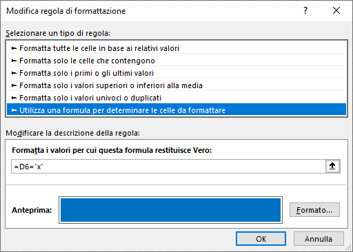 Evidenziare i giorni di presenza con formattazione condizionale