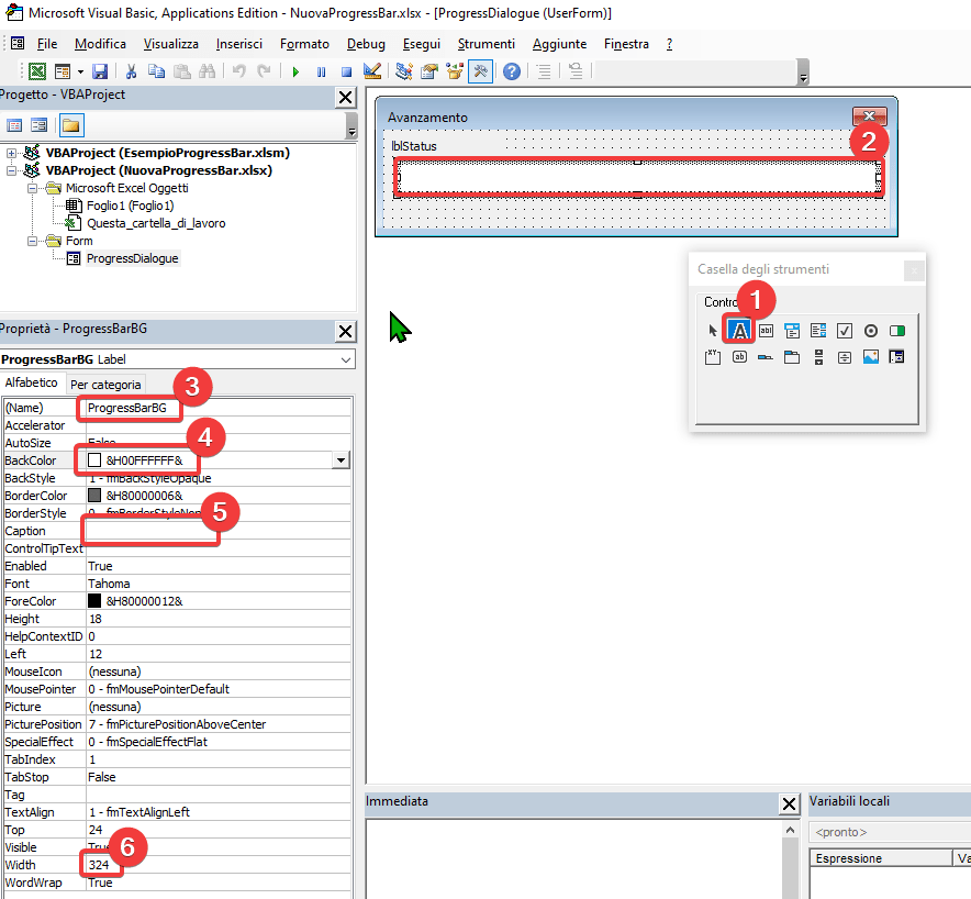 sfondo progressbar