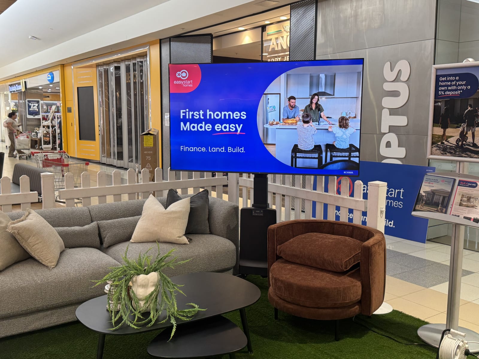 Image of 75" TV on Stand