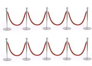 Image of 10 Stanchions & 8 Ropes Set