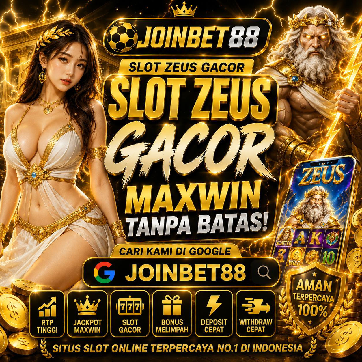 JOINBET88 ⚡ Situs Slot Zeus Gacor Online Terpercaya Jackpot Maxwin 2026