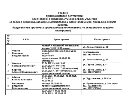 Депутаты Городской Думы активно решают проблемные вопросы на личных приёмах