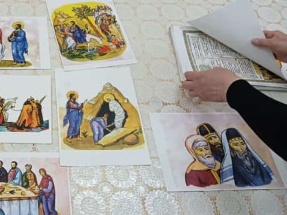 Очередное занятие с детьми на приходе храма свв. Петра и Февронии, п. Колхозный