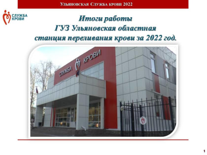 В 2022 году более одиннадцати тысяч ульяновцев стали донорами крови