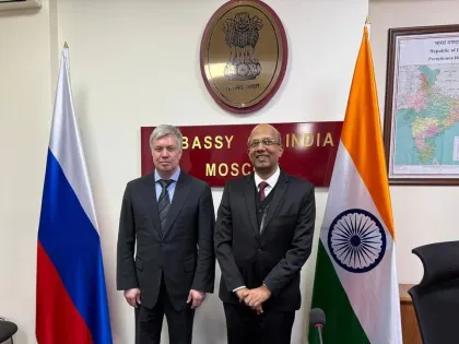 Русских встретился с полномочным послом Индии в России Винаем Кумаром