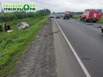 На трассе около Димитровграда автомобиль Daewoo Matiz врезался в самосвал КамАЗ