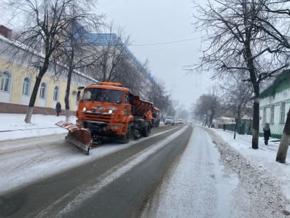Со снегопадом на улицах Ульяновска борются 82 единицы спецтехники