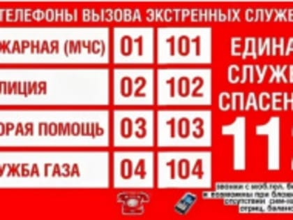 ТЕЛЕФОНЫ ЭКСТРЕННЫХ И АВАРИЙНО-ДИСПЕТЧЕРСКИХ СЛУЖБ
