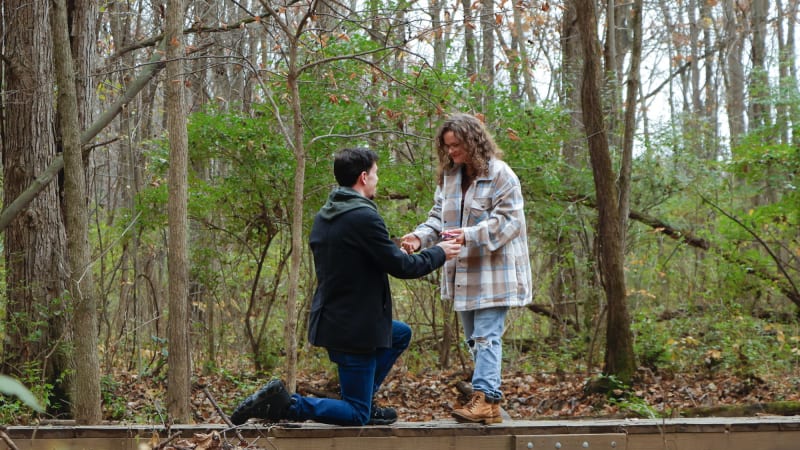 John & Katy — A Surprise Proposal at Secrest Nature Preserve