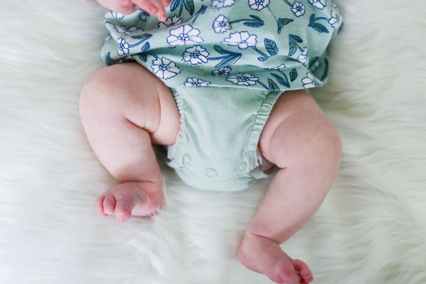 Close-up of a baby's chubby legs and feet, Metro Detroit baby details