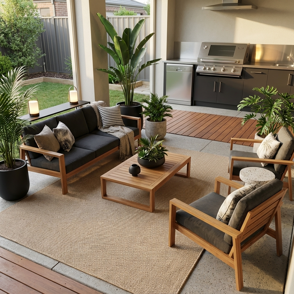 Inviting outdoor entertaining space