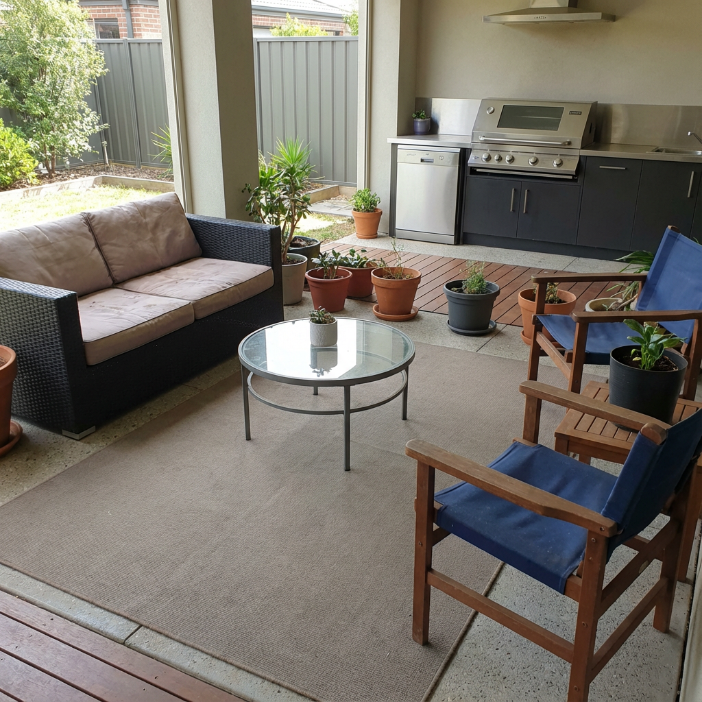 Before: Outdoor entertaining