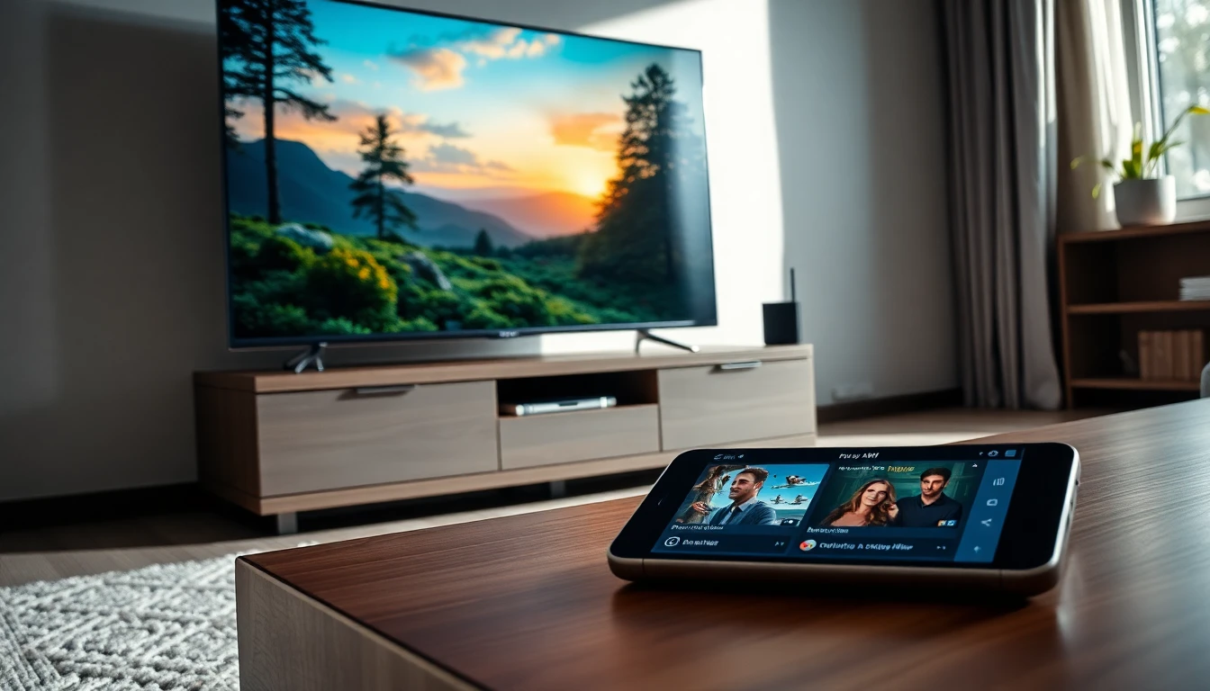 Infographic-style image with icons representing server speed, HD/4K quality, stability, VOD, and device compatibility for a VIP IPTV subscription.