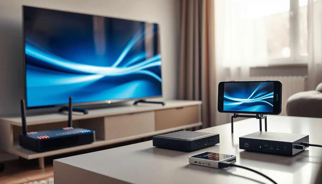 schéma fonctionnement IPTV avec serveur et appareils connectés