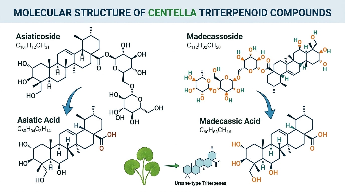 Molecular structure of centella triterpenoid compounds